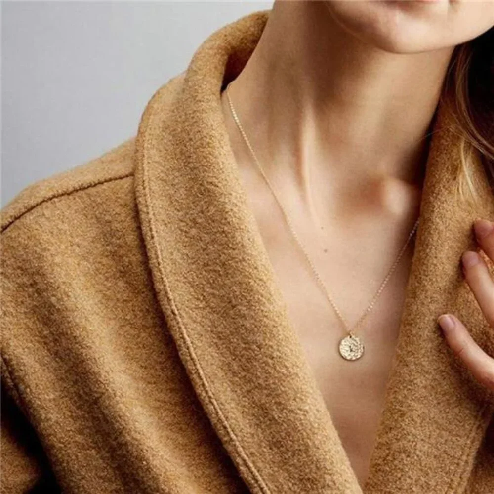 Dainty Layered Choker Necklace, Handmade 14K Gold Plated Y Pendant